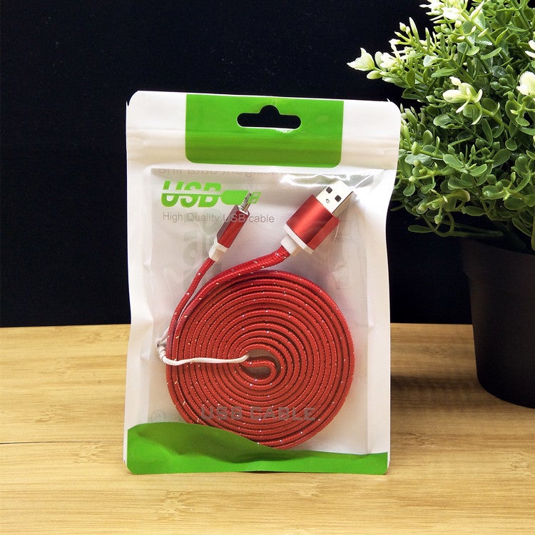 Matte Frosted Color Printing Plastic Bag Zipper U Disk Charging Head Earphone Line Self-Sealing Bag Data Line Packaging Bag - Image 1